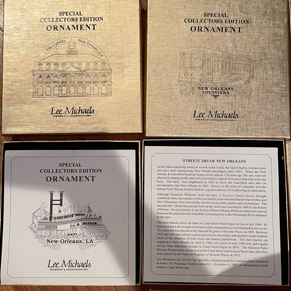 New Orleans Christmas gold ornament- by Lee Michaels - mint condition - Picture 8 of 8